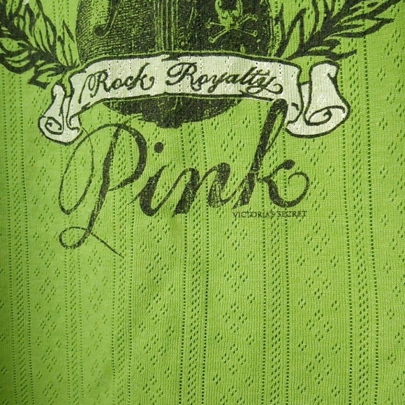 Pink Victoria's Secret Green Lacey Racerback Tank Top - Picture 4 of 5